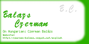 balazs czerman business card